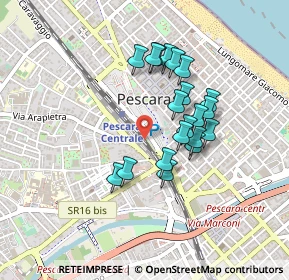 Mappa N. 1 interno stazione centrale, 65126 Pescara PE, Italia (0.3805)