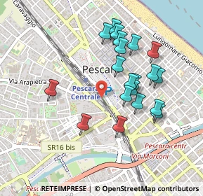 Mappa N. 1 interno stazione centrale, 65126 Pescara PE, Italia (0.447)
