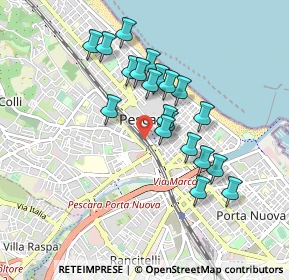 Mappa N. 1 interno stazione centrale, 65126 Pescara PE, Italia (0.8115)