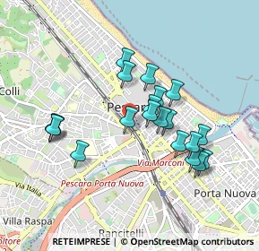 Mappa N. 1 interno stazione centrale, 65126 Pescara PE, Italia (0.8345)
