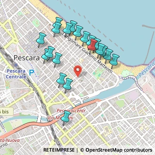 Mappa Via Puglie, 65121 Pescara PE, Italia (0.501)
