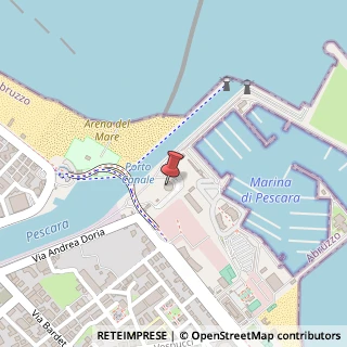 Mappa Porto Canale Banchina Sud, Stazione Marittima, 65126 Pescara PE, Italia, 65126 Pescara, Pescara (Abruzzo)
