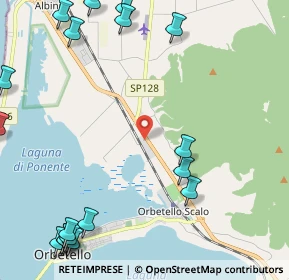 Mappa SS Aurelia km 145 Loc. Campolungo, 58015 Orbetello GR, Italia (3.4725)