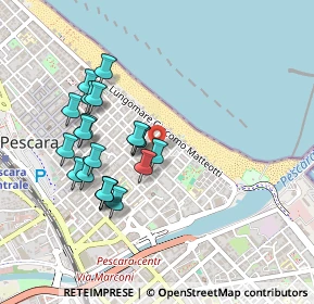 Mappa Via Achille Grandi, 65121 Pescara PE, Italia (0.449)