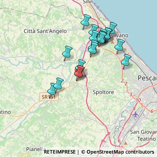 Mappa SP  VARIANTE SOTTO CAPPELLE, 65010 Cappelle Sul Tavo PE, Italia (3.7345)