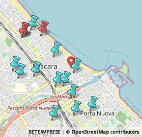 Mappa Via Balilla, 65121 Pescara PE, Italia (1.21563)