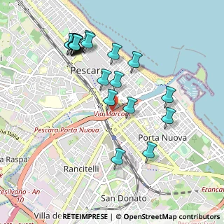 Mappa Via delle Caserme, 65127 Pescara PE, Italia (1.076)