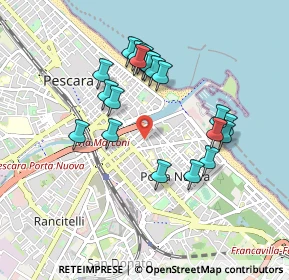 Mappa Via vestea, 65126 Pescara PE, Italia (0.8755)