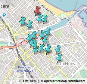 Mappa Via Alfonso di Vestea, 65126 Pescara PE, Italia (0.3815)