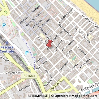 Mappa Via Milano, 29, 65122 Pescara, Pescara (Abruzzo)