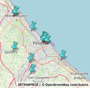 Mappa Via Nicola Fabrizi, 65124 Pescara PE, Italia (3.445)