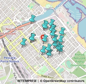 Mappa Piazza dei Grue, 65126 Pescara PE, Italia (0.3265)