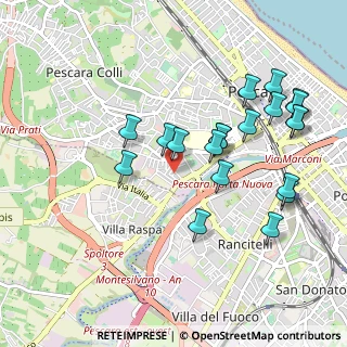 Mappa Via Corno Piccolo, 65124 Pescara PE, Italia (1.0595)