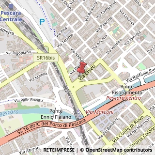Mappa Via Chieti, 52, 65121 Pescara, Pescara (Abruzzo)