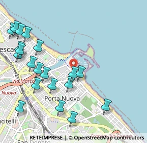 Mappa Via Giovanni da Verrazzano, 65126 Pescara PE, Italia (1.307)