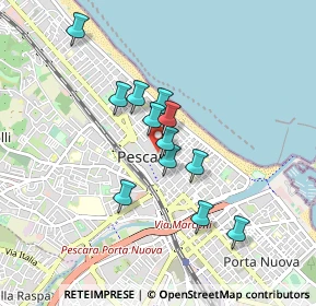 Mappa Via Milano, 65121 Pescara PE, Italia (0.7225)