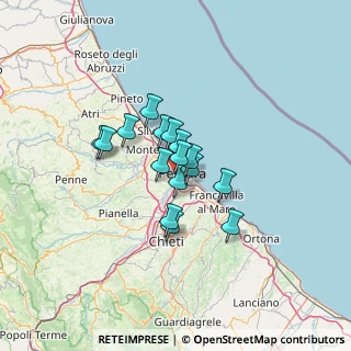 Mappa Via Valle di Rose, 65124 Pescara PE, Italia (8.71938)