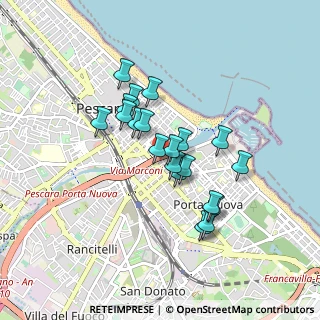 Mappa Via Nazario Sauro, 65100 Pescara PE, Italia (0.7185)