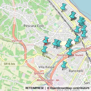 Mappa Via Prati di Tivo, 65124 Pescara PE, Italia (1.3685)