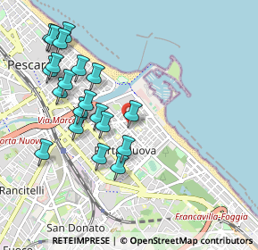 Mappa Via de Blasiis, 65126 Pescara PE, Italia (1.066)