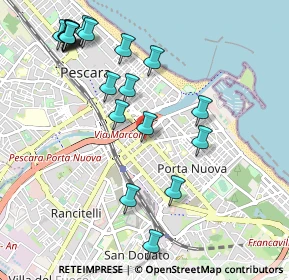 Mappa Viale Conte di Ruvo, 65127 Pescara PE, Italia (1.209)