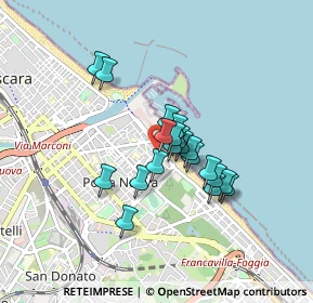 Mappa Lungomare Colombo, 65126 Pescara PE, Italia (0.6315)