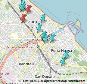 Mappa Via Conte di Ruvo, 65127 Pescara PE, Italia (1.07083)