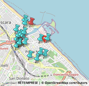 Mappa Via Salvatore Tommasi, 65126 Pescara PE, Italia (1.028)