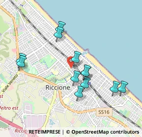 Mappa Viale Misano, 47838 Riccione RN, Italia (0.9125)
