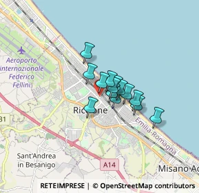 Mappa Viale Misano, 47838 Riccione RN, Italia (0.925)