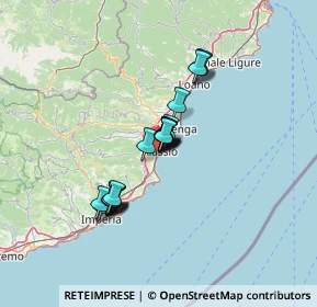 Mappa Via Privata Giovanni Genova Bocchi Bianchi, 17021 Alassio SV, Italia (9.7285)