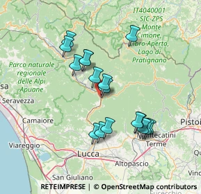 Mappa Piazzale Europa, 55022 Bagni di Lucca LU, Italia (13.03294)