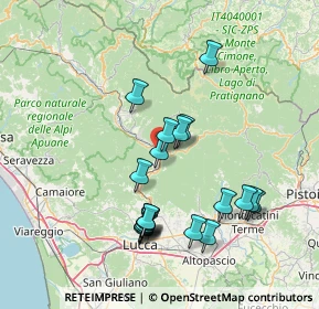 Mappa Piazzale Europa, 55022 Bagni di Lucca LU, Italia (14.8415)