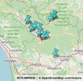 Mappa Piazzale Europa, 55022 Bagni di Lucca LU, Italia (11.27385)