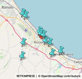 Mappa Viale Modena, 47838 Riccione RN, Italia (3.08545)