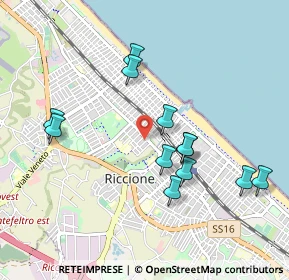 Mappa Viale Modena, 47838 Riccione RN, Italia (0.94667)
