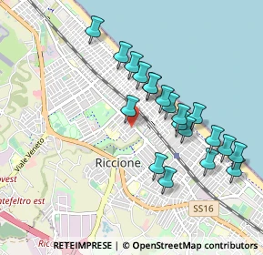Mappa Viale Modena, 47838 Riccione RN, Italia (0.9025)