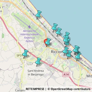 Mappa Via Millesimo, 47838 Riccione RN, Italia (2.08429)