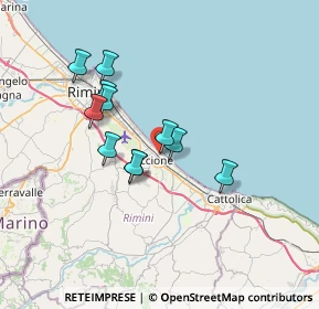 Mappa Viale Ludovico Ariosto, 47838 Riccione RN, Italia (5.83727)