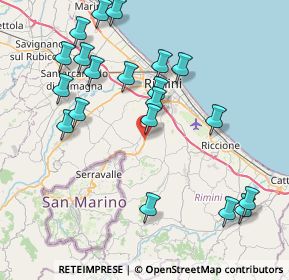 Mappa Casa Del Cane, 47924 Rimini RN, Italia (9.0085)