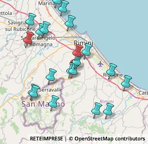 Mappa Casa Del Cane, 47924 Rimini RN, Italia (8.5255)