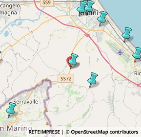 Mappa Casa Del Cane, 47924 Rimini RN, Italia (6.49917)