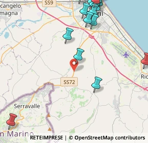 Mappa Casa Del Cane, 47924 Rimini RN, Italia (6.07294)