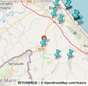 Mappa Casa Del Cane, 47924 Rimini RN, Italia (5.79)