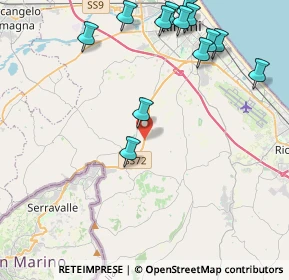 Mappa Casa Del Cane, 47924 Rimini RN, Italia (5.18154)