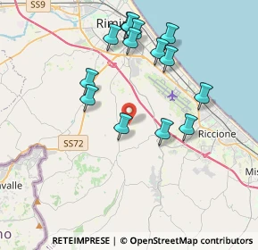 Mappa Via Cantiano, 47924 Rimini RN, Italia (3.885)
