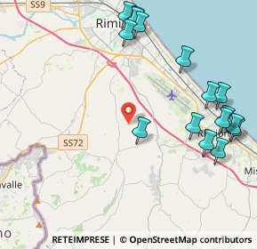 Mappa Via Cantiano, 47924 Rimini RN, Italia (5.135)