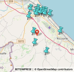 Mappa Via Cantiano, 47924 Rimini RN, Italia (4.21375)