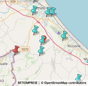 Mappa Via Cantiano, 47924 Rimini RN, Italia (5.02636)