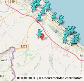 Mappa Via Cantiano, 47924 Rimini RN, Italia (4.9925)